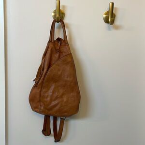 Free People brown leather backpack